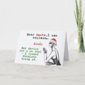 Dear Santa I Can Explain Kinda Funny Christmas シーズンカード (正面)