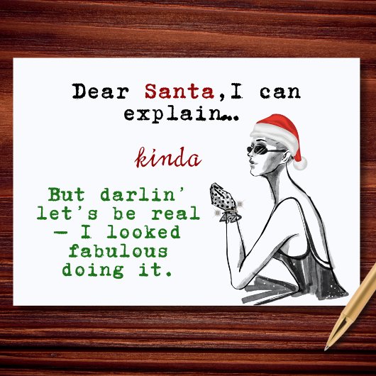 Dear Santa I Can Explain Kinda Funny Christmas シーズンカード