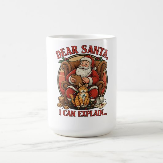 Dear Santa I Can Explain Mug コーヒーマグカップ (中央)
