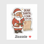 Dear Santa, I Can Explain Sticker シール (シート)