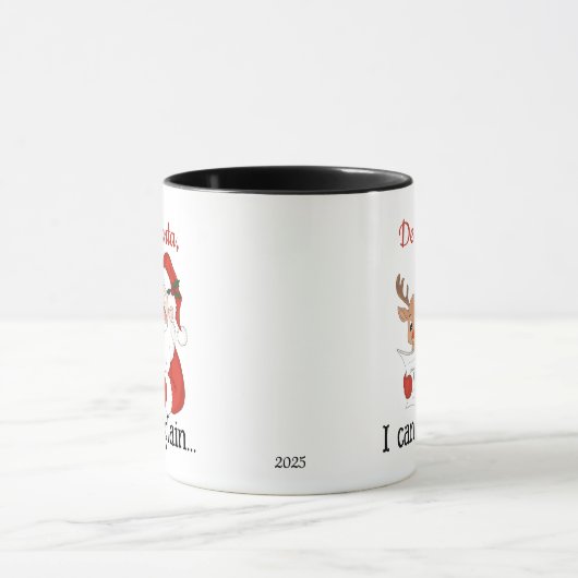 Dear Santa, I can explain why I was naughty Mug  マグカップ (中央)