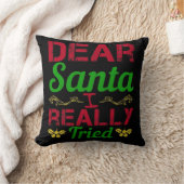 Dear Santa, I Really Tried クッション (ブランケット)