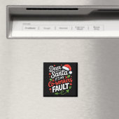 Dear Santa Its My Co-workers Fault 楽しいオフィスのクリスマスC マグネット (インサイチュ (食洗機))