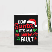 Dear Santa It's My Coworker's Fault カード (正面)