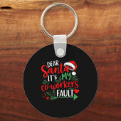 Dear Santa It's My Coworker's Fault Christmas 2025 キーホルダー (正面)
