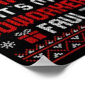 Dear Santa It's My Coworker's Fault Funny Ugly Xma ポスター (角)