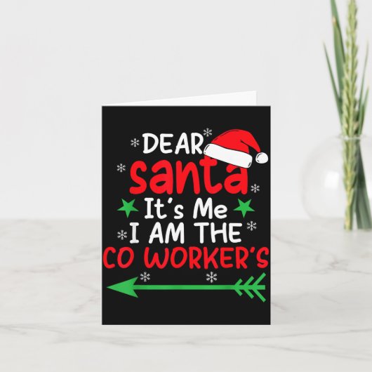 Dear Santa It's My Coworker's Fault I'm The Cowork カード (正面)