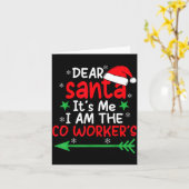 Dear Santa It's My Coworker's Fault I'm The Cowork カード (黄色い花)