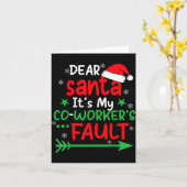 Dear Santa It's My Coworker's Fault I'm The Cowork カード (黄色い花)