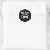 Dear Santa Just Bring Coffee Christmas Coffee Love ラウンドシール (バッグ)