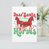 Dear Santa Just Bring the Horses Funny Christmas   サンキューカード (スタンド正面)