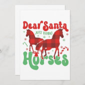 Dear Santa Just Bring the Horses Funny Christmas   ノートカード (正面/裏面)