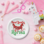 Dear Santa Just Bring the Horses Funny Christmas   ペーパープレート (パーティー)