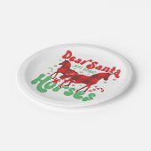 Dear Santa Just Bring the Horses Funny Christmas   ペーパープレート (アングル)