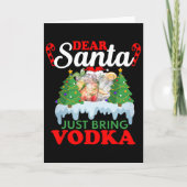 Dear Santa Just Bring Vodka Family Christmas Match カード (正面)