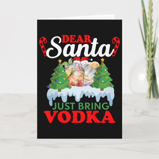 Dear Santa Just Bring Vodka Family Christmas Match カード (正面)