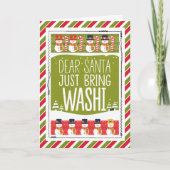 Dear Santa Just Bring Washi Snowman カード (正面)