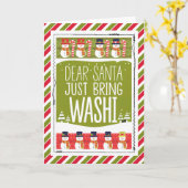Dear Santa Just Bring Washi Snowman カード (黄色い花)