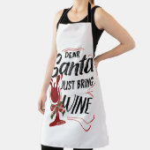 Dear Santa Just Bring Wine  エプロン (インサイチュ)