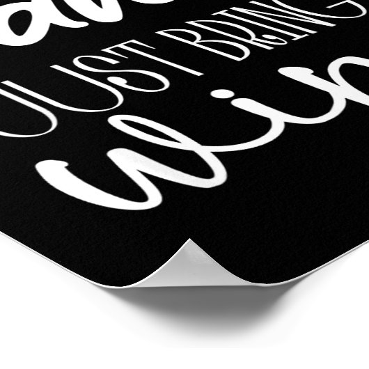 Dear Santa Just Bring Wine Christmas Drinking Fami ポスター (角)