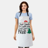 Dear Santa Just Leave Your Credit Card | Funny エプロン (着用した状態)