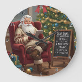 Dear Santa Less Meetings ラージ壁時計 (正面)