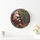 Dear Santa Less Meetings ラージ壁時計 (ホーム)