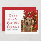 Dear Santa, Let Me Explain – Funny Pet Christmas  シーズンカード (正面/裏面)
