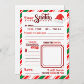 “Dear Santa” Letter  招待状 (正面/裏面)