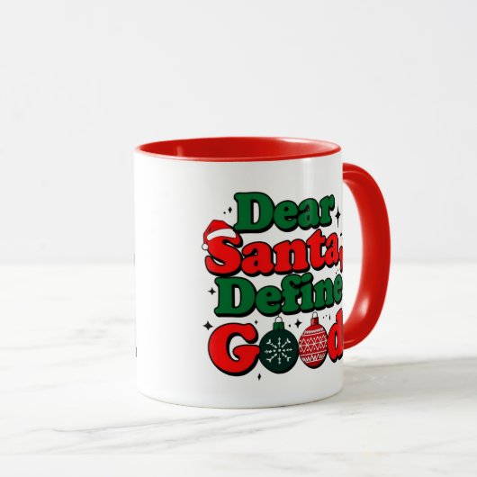 Dear Santa, Make My Wish Come True Mug マグカップ (正面右)