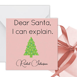 Dear Santa Mini Christmas Gift Enclosure Card ノートカード