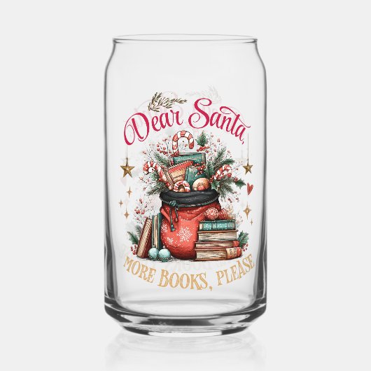 Dear Santa, More Books Please  ガラス缶 (裏面)