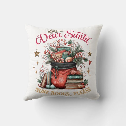 Dear Santa, More Books Please  クッション (裏面)
