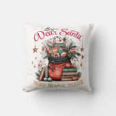 Dear Santa, More Books Please  クッション (正面)