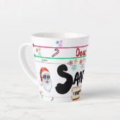 Dear Santa Mug: クリスマスの魔法を分かち合う カフェラテマグ (左アングル)