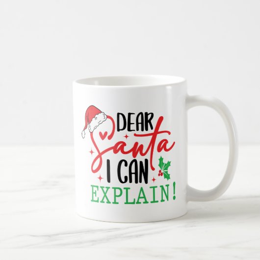Dear Santa Mug – Funny Christmas Coffee Mug コーヒーマグカップ (右)