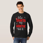 Dear Santa My Auntie Did It Funny Christmas Girls Tシャツ (正面フル)
