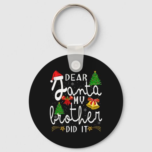 Dear Santa My Brother Did It おかしいクリスマスの少年たち キーホルダー (正面)
