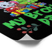 Dear Santa My Brother Did It Siblings Christmas  ポスター (角)