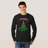 Dear Santa My Brother Did It Siblings Christmas Pr Tシャツ (正面フル)