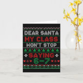 Dear Santa My Cl Keeps Saying Six Seven Christmas  カード (黄色い花)