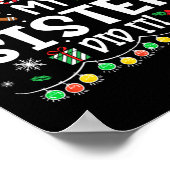 Dear Santa My Sister Did It Funny Christmas Girls ポスター (角)