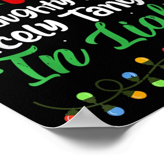 Dear Santa Naughty But Nicely Tangled In Christmas ポスター (角)