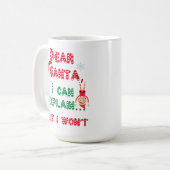Dear Santa - Naughty Christmas コーヒーマグカップ (正面左)