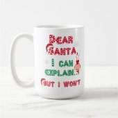 Dear Santa - Naughty Christmas コーヒーマグカップ (左)