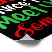 Dear Santa Nice To Meet With You Sometimes! Funny ポスター (角)