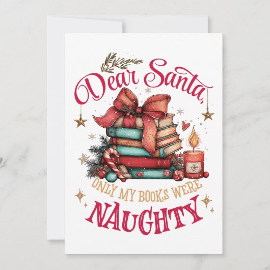 Dear Santa Only My Books Were Naughty  シーズンカード (正面)