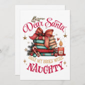 Dear Santa Only My Books Were Naughty  シーズンカード (正面/裏面)