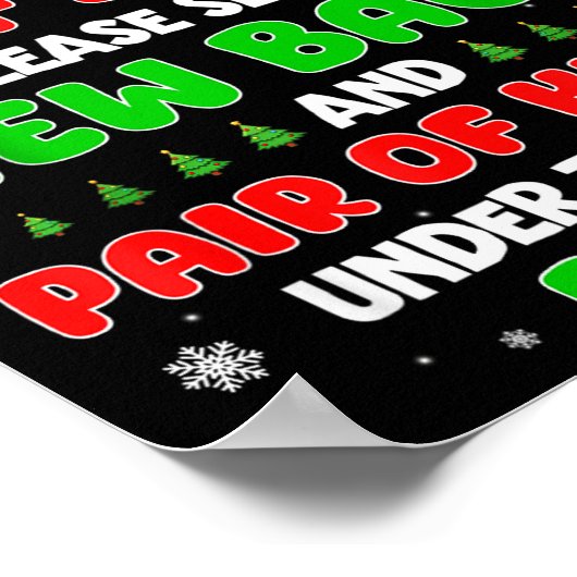 Dear Santa Please Bring Me A New Back &amp; Knees  ポスター (角)