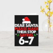Dear Santa Please Make Them 67 Funny Christmas Six カード (黄色い花)